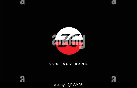 ZC, CZ Abstract Letters Logo Monogram Stock Vector