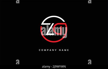 ZD, DZ Abstract Letters Logo Monogram Stock Vector