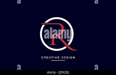 Alphabet Letters OR or RO Abstract Logo Stock Vector