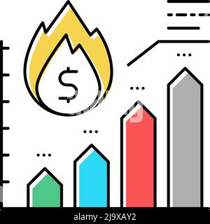 galloping inflation color icon vector illustration Stock Vector Image ...