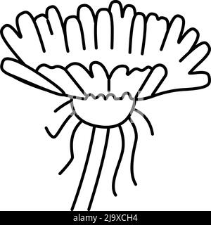 dandelion flower bud line icon vector illustration Stock Vector