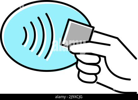 payment contactless color icon vector illustration Stock Vector