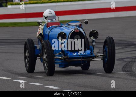 Marshall Bailey, Bugatti Type 35C, Varzi Trophy, a twenty five minute single driver event for historic racing cars that would have raced from 1928 to Stock Photo