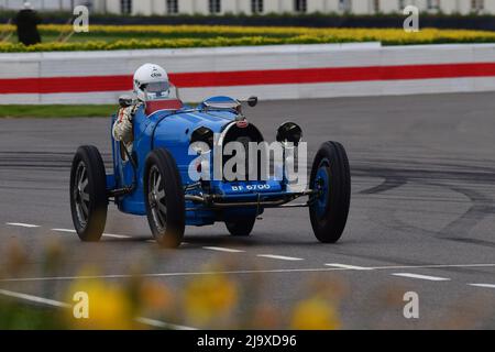 Marshall Bailey, Bugatti Type 35C, Varzi Trophy, a twenty five minute single driver event for historic racing cars that would have raced from 1928 to Stock Photo