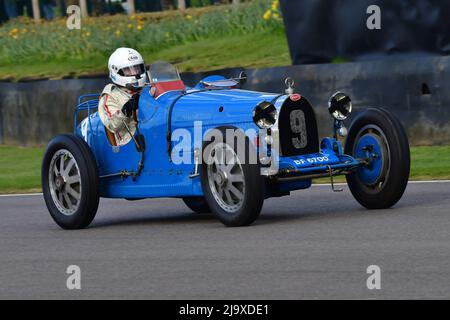 Marshall Bailey, Bugatti Type 35C, Varzi Trophy, a twenty five minute single driver event for historic racing cars that would have raced from 1928 to Stock Photo