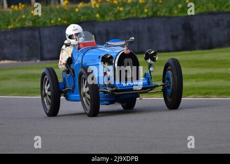 Marshall Bailey, Bugatti Type 35C, Varzi Trophy, a twenty five minute single driver event for historic racing cars that would have raced from 1928 to Stock Photo