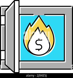 galloping inflation color icon vector illustration Stock Vector Image ...