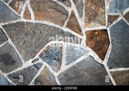Background sandstone stone pavement of shapeless of pieces Stock Photo