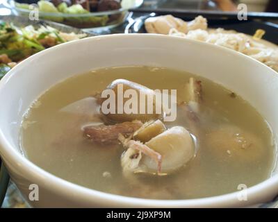 Warm soup for Chinese New Year Reunion Dinner Stock Photo