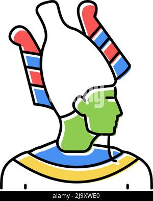 god egypt osiris color icon vector illustration Stock Vector Image ...