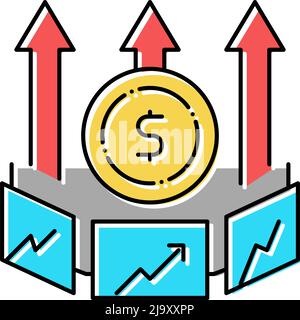 galloping inflation color icon vector illustration Stock Vector Image ...