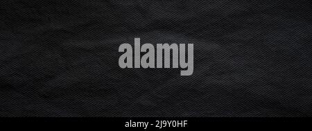 Black cotton fabric texture background Stock Photo