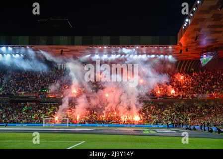 National Arena, Tirana, Albania. 25th May, 2022. Conference League final, AS Roma versus Feyenoord Rotterdam; Feyenoord's supporters Credit: Action Plus Sports/Alamy Live News Stock Photo