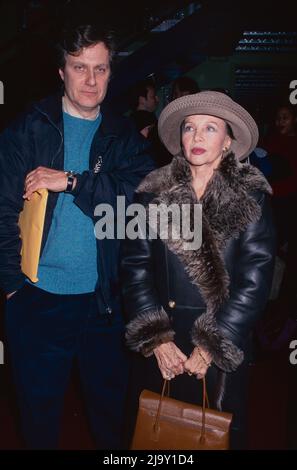 Lasse Hallstrom and Leslie Caron attend a screening of "Chocolat" at