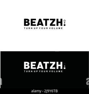 BEATZH Bold Logo or typography logo Stock Vector