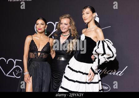 Caroline Scheufele, Bella Hadid, Eva Longoria attend the Chopard Loves Cinema dinner gala night held at Hotel Martinez during the 75th annual Cannes film festival at Palais des Festivals on May 25, 2022 in Cannes, France. Photo by Marco Piovanotto/ABACAPRESS.COM Stock Photo