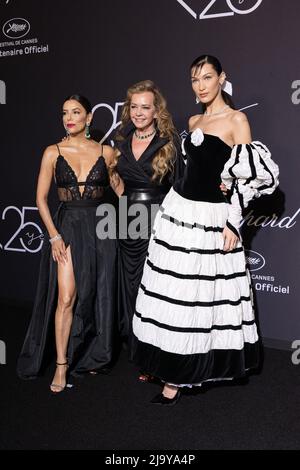 Caroline Scheufele, Bella Hadid, Eva Longoria attend the Chopard Loves Cinema dinner gala night held at Hotel Martinez during the 75th annual Cannes film festival at Palais des Festivals on May 25, 2022 in Cannes, France. Photo by Marco Piovanotto/ABACAPRESS.COM Stock Photo