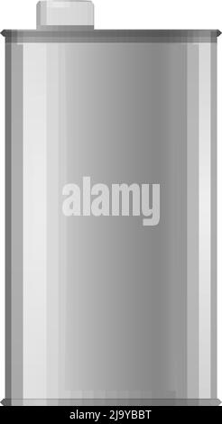 Engine oil advertising realistic composition with isolated image of plastic canister vector illustation Stock Vector
