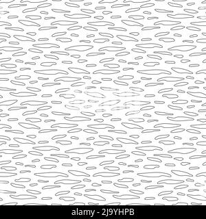 Abstract random, irregular shapes seamless pattern. Hand drawn thin line shapes. Stock Vector