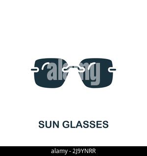 Sun Glasses icon. Monochrome simple Summer icon for templates, web design and infographics Stock Vector