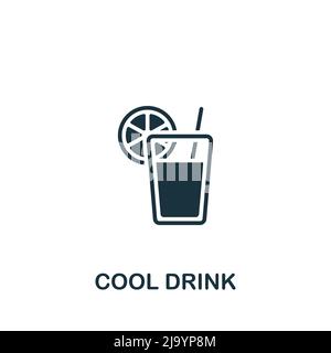 Cool Drink icon. Monochrome simple Summer icon for templates, web design and infographics Stock Vector