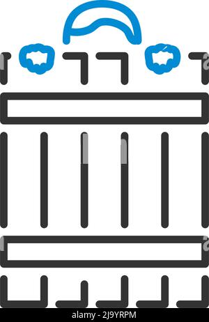 Criminal Peeping From Fence Icon. Editable Bold Outline With Color Fill Design. Vector Illustration. Stock Vector