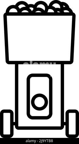 Tennis Ball Icon. Bold outline design with editable stroke width ...