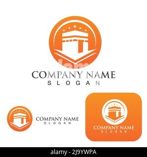 Kaaba logo and symbol  vector element Stock Vector