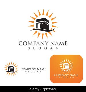 Kaaba logo and symbol  vector element Stock Vector
