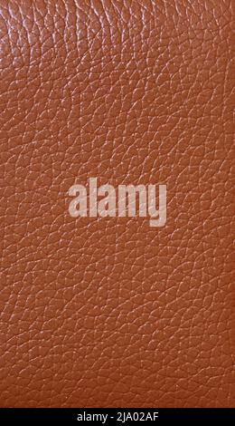 Texture of rich brown colored cow leather for abstract background Stock Photo