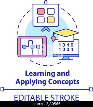 Language Model Concepts Line Icon Set: AI, NLP, Machine Learning ...