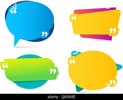 Color speech bubble for quotes collection isolated Stock Vector