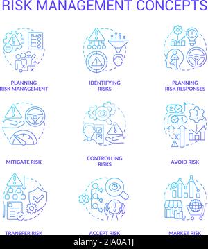 Risk analysis blue gradient concept icon Stock Vector Image & Art - Alamy