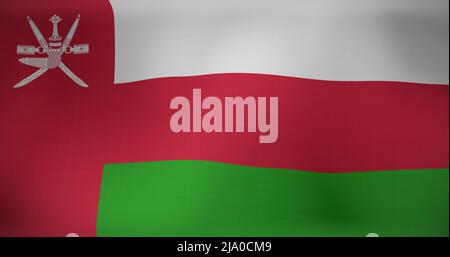 Image of waving flag of oman Stock Photo