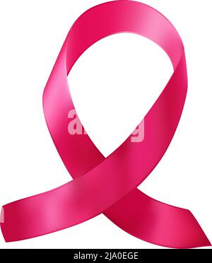 Symbol Pink Ribbon, Breast Cancer Awareness, Icon, on transparent  background. Vector illustration Stock Vector