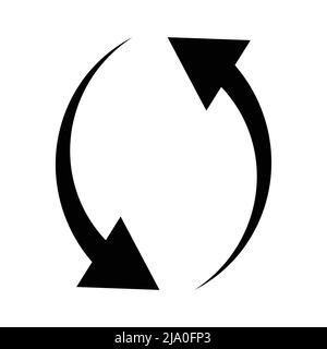 Vector flat icon of rotating arrows. Editable vector. Stock Vector