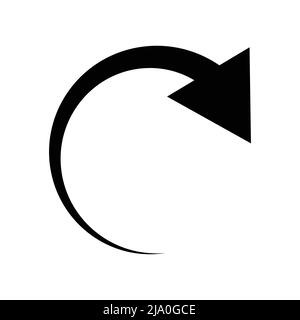 Icon on a curved arrow. Simple vector icon. Editable vector. Stock Vector
