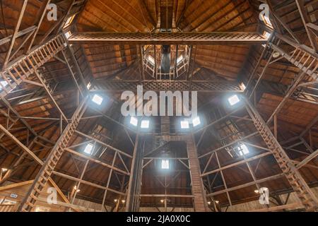Inside The Octagon Barn Stock Photo - Alamy