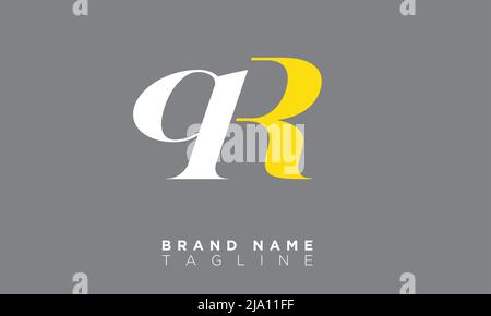 QR Alphabet letters Initials Monogram logo Stock Vector