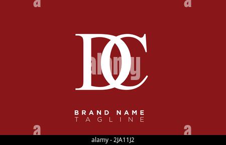 DC Alphabet letters Initials Monogram logo Stock Vector