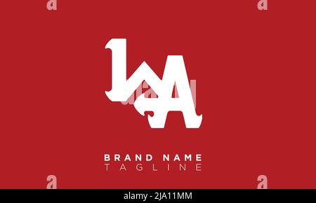 WA Alphabet letters Initials Monogram logo Stock Vector