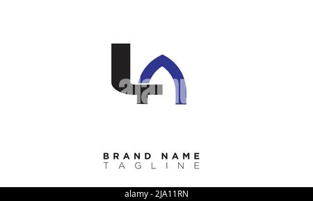 LA Alphabet letters Initials Monogram logo Stock Vector