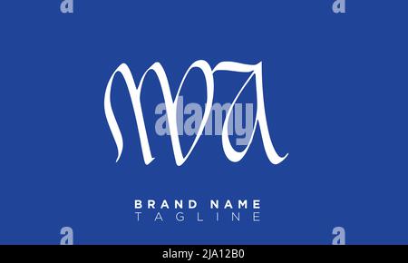 MA Alphabet letters Initials Monogram logo Stock Vector
