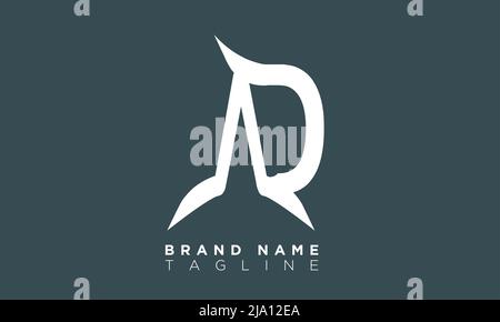 AR Alphabet letters Initials Monogram logo Stock Vector