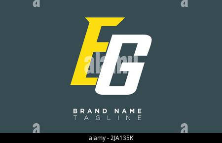 EG Alphabet letters Initials Monogram logo Stock Vector