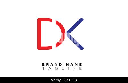 DK Alphabet letters Initials Monogram logo Stock Vector