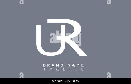 UR Alphabet letters Initials Monogram logo Stock Vector