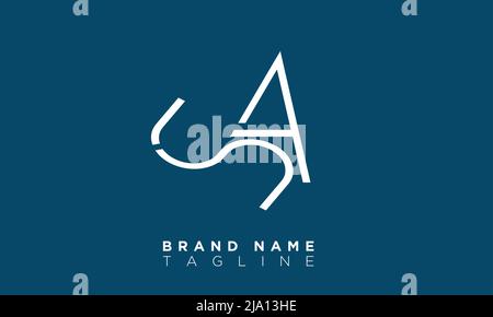 SA Alphabet letters Initials Monogram logo Stock Vector