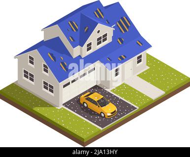 House after an earthquake isometric icon Stock Vector Image & Art - Alamy