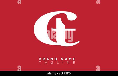 CT Alphabet letters Initials Monogram logo Stock Vector